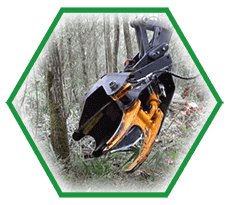 cutting brushwood with a guillotine